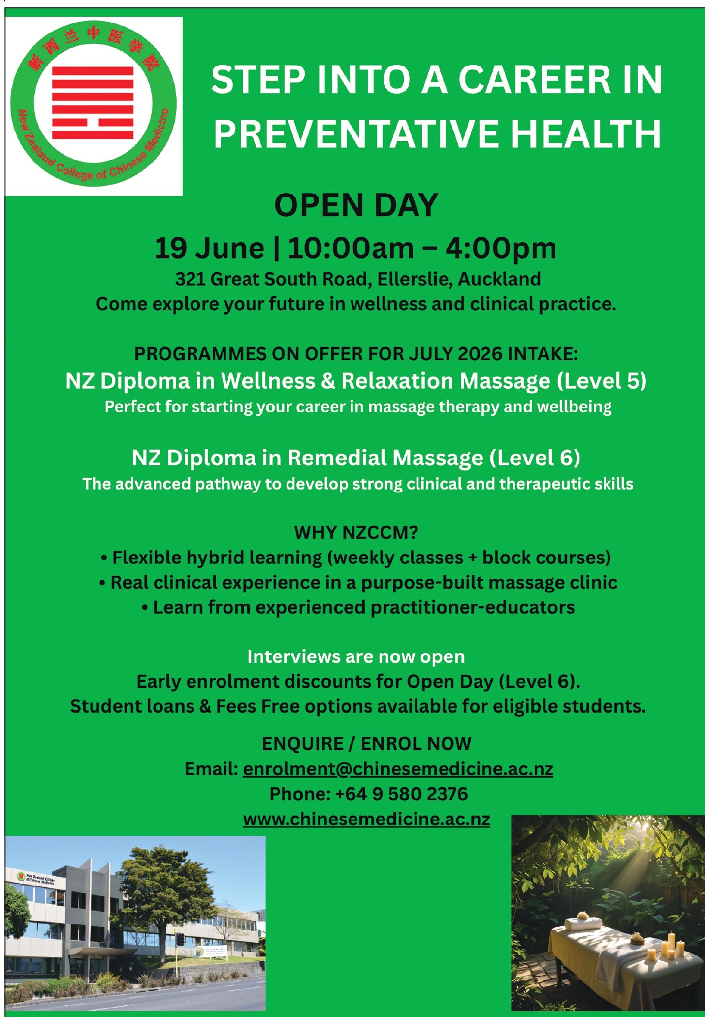Open Day  – 19, June 2026